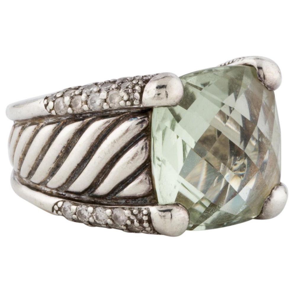 EUC - David Yurman Prasiolite and Diamond Ring - Picture 5 of 16